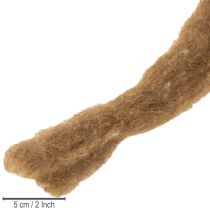 Artikel Dekorativ brun uld, 2m filtet uld til hobby og blomsterdekorationer