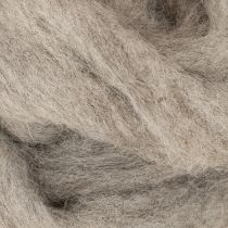 Artikel Uldsnor dekorativ uld grå-naturlig 2m filtet uld til hobby og blomsterdekoration