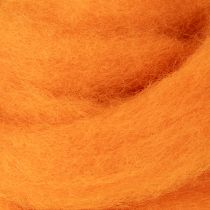 Artikel Uldsnor, filtet uld, orange, 2m, til hobby, indbinding og dekoration
