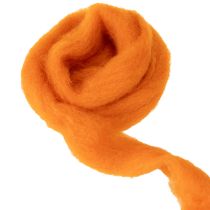Artikel Uldsnor, filtet uld, orange, 2m, til hobby, indbinding og dekoration