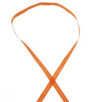 Artikel Gavebånd prikket dekorativt bånd orange 10mm 25m