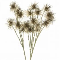 Artikel Xanthium kunstig blomst efterårsdekoration 6 blomster creme, brun 80cm 3 stk.