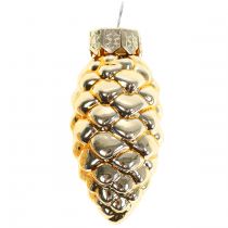 Artikel Kegleblanding af glas guld 5cm 14 stk