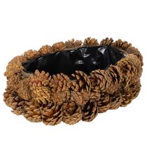 Artikel Oval fyrrekoglepotte, 30 cm