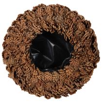 Artikel Rund koglepotte som plantekasse, 38 cm; rund koglepotte, naturbrun, lavet af kogler, 38 cm x 14 cm