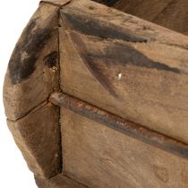 Artikel Træbakke med to rum, autentisk murstensform, egnet til hjemmet eller kontoret, 60 cm