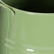 Artikel Vintage metal vandkande til indendørs brug, mintgrøn, 1,7L, dekorativ vase, retro design, H23cm
