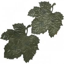 Dekorative efterårsblade i metal dekorativ skål Ø33/40 cm sæt med 2 stk
