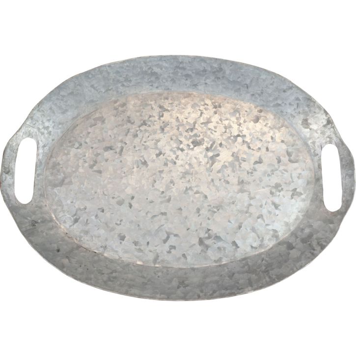 Artikel Dekorativ bakke oval metalbakke zinkbakke 47×34×3cm