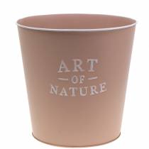 Artikel Urtepotte zink plantekasse metal gammel pink Ø22cm H21cm