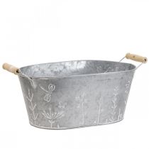 Zinkbalje til udplantning Plantekrukke med hanke 32×17×15cm