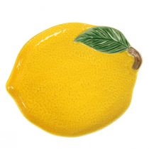 Artikel Citrontallerken dekorativ tallerken keramisk citrongul 20×16cm