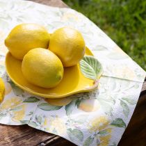 Artikel Citrontallerken dekorativ tallerken keramisk citrongul 20×16cm