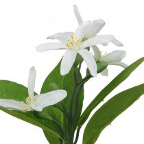 Deco gren citron og blomster kunstig gren sommerdekoration 26cm 4stk