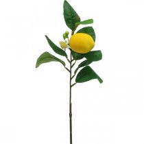 Deco gren citron kunstig citron gren 42cm 3 stk