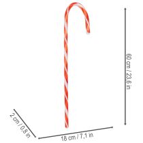 Artikel Kunstig slikkepind juledekoration 60 cm 3 stk.