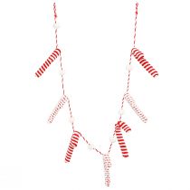 Artikel Candy cane dekoration guirlande julerød hvid L120cm