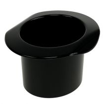 Artikel Dekorationscylinder sort, nytårsaften, hat som plantekasse H5,5cm 12 stk.