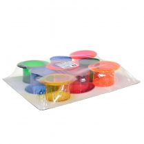 Artikel Plantekasse dekorativ cylinder farverig borddekoration 12×10×6,5cm 9stk