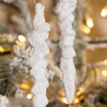 Artikel Istapdekoration snedækket juletræspynt 14 cm 4 stk.