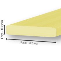 Artikel Aluminium fladtråd guld 5mm 10m