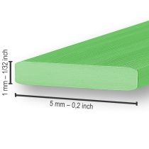 Artikel Aluminium fladtråd grøn 5mm x 1mm 2,5m