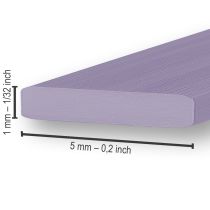 Artikel Aluminium fladtråd lavendel 5mm 10m
