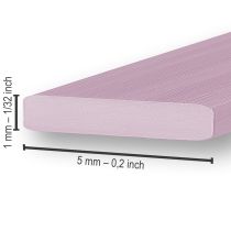 Artikel Aluminium fladtråd pink 5mm 10m