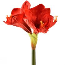 Artikel Kunstig amaryllis i lys rød - elegante blomster til luksuriøs værelsesindretning, 66 cm