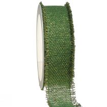 Artikel Bånd grøn guld frynser bånd smykke bånd B40mm L15m