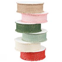 Artikel Frynset bånd dekorative bånd glitter farvet 40mm 15m