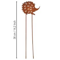 Artikel Havepindsvin rust metal patina 10x8,5cm 6 stk