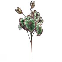 Artikel Begonia Kunstige Planter Blad Begonia Grøn Lilla 62cm