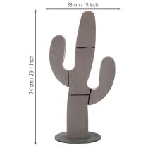 Artikel Figur af blomsterskumkaktus, sort, 38 cm x 74 cm