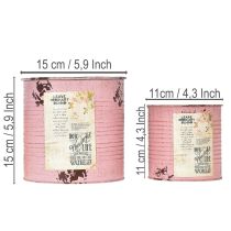 Artikel Blomsterpottesæt til altan og have, dekoration af plantekasse, vintage stil, 15 cm, 3 dele