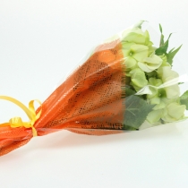 Artikel Blomsterpose jutemønster orange L40cm B12-30 50 stk