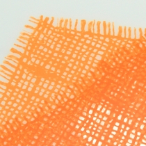 Artikel Blomstertaske jute mønster orange L40cm W12-30 50p