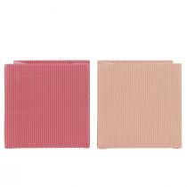 Artikel Blomsterpotte blomsterpose pink laks 12cmx12cm 6 stk