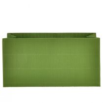Artikel Blomsterplantekasse Langribbet Grøn Olivengrøn 24x12cm 6 stk