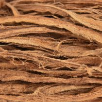 Artikel Håndværksmateriale naturlige dekorative fibre brune eksotiske naturfibre 500g