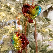 Artikel Festlig glasdekoration hjerte kysformet jul