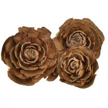 Artikel Kegler af cedertræ skåret som en rosencederrose 4-6cm naturel 50 stk