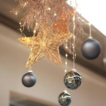 Artikel Juletræspynt, adventspynt, stjernevedhæng gylden B30cm 4 stk.