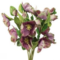 Artikel Juleroser Kunstig Snerose Lilla Blossom L35cm 6 stk