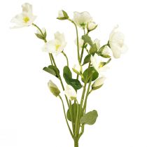 Artikel Juleroser kunstige blomster hvid julepynt 37cm 2stk