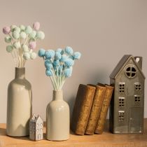 Artikel Craspedia tørrede blomsterdekoration til vase, minimalistisk stil, langvarig sommerdekoration, 55 cm, 20 stk.