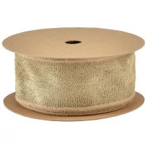 Artikel Fløjlsbånd dekorative bånd smykker bånd fløjl brun B50mm L8m