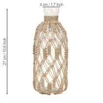 Artikel Dekorativ flaske glas macrame flaske vase Ø10cm H27cm
