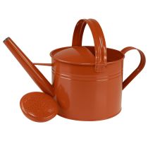 Artikel Metal dekorativ vandkande i landlig stil, orangebrun, 26 cm, 5 l - Alsidig brug som plantekasse og dekorativ vandkande