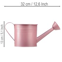 Artikel Dekorativ vandkande, lyserød metalplantekasse, Ø13,5 cm H12,5 cm